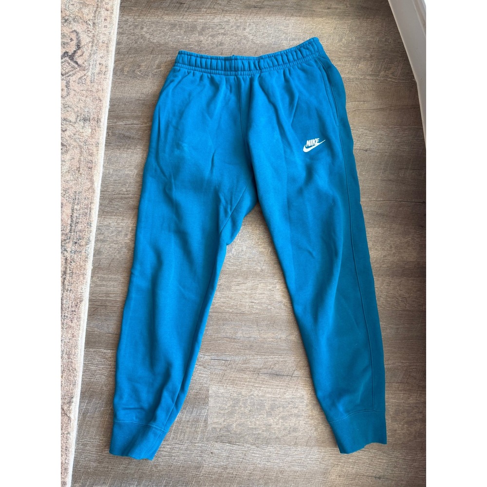 Nike Sportswear Club Fleece Joggers Teal Blue Sweatpants Small BV2671-407